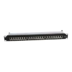 Panneau de brassage 1U 19" 24 ports Cat 6A STP